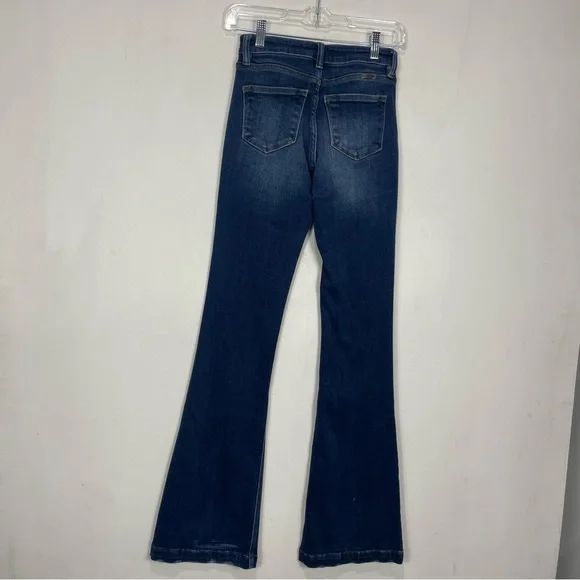 KanCan Dark Blue Distressed Flare Jeans L9 - Picture 6 of 7